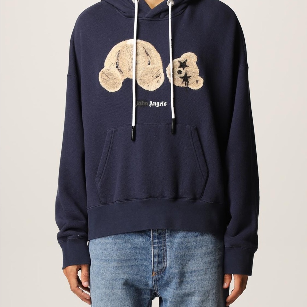 Palm Angels Blue Sweatshirt Hoodie Medium